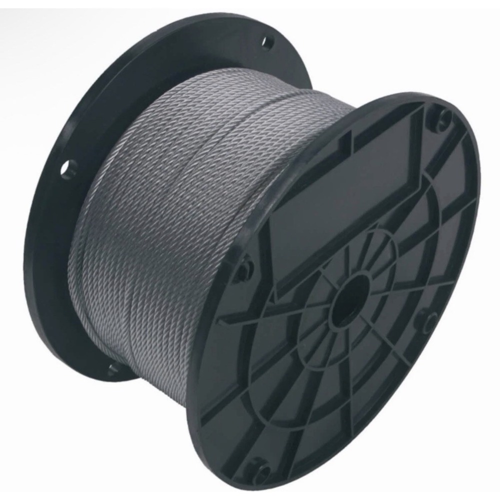 1/8" 7x7 Galvanized Aircraft Cable Steel Wire Rope 500ft 1700 Lbs Strength